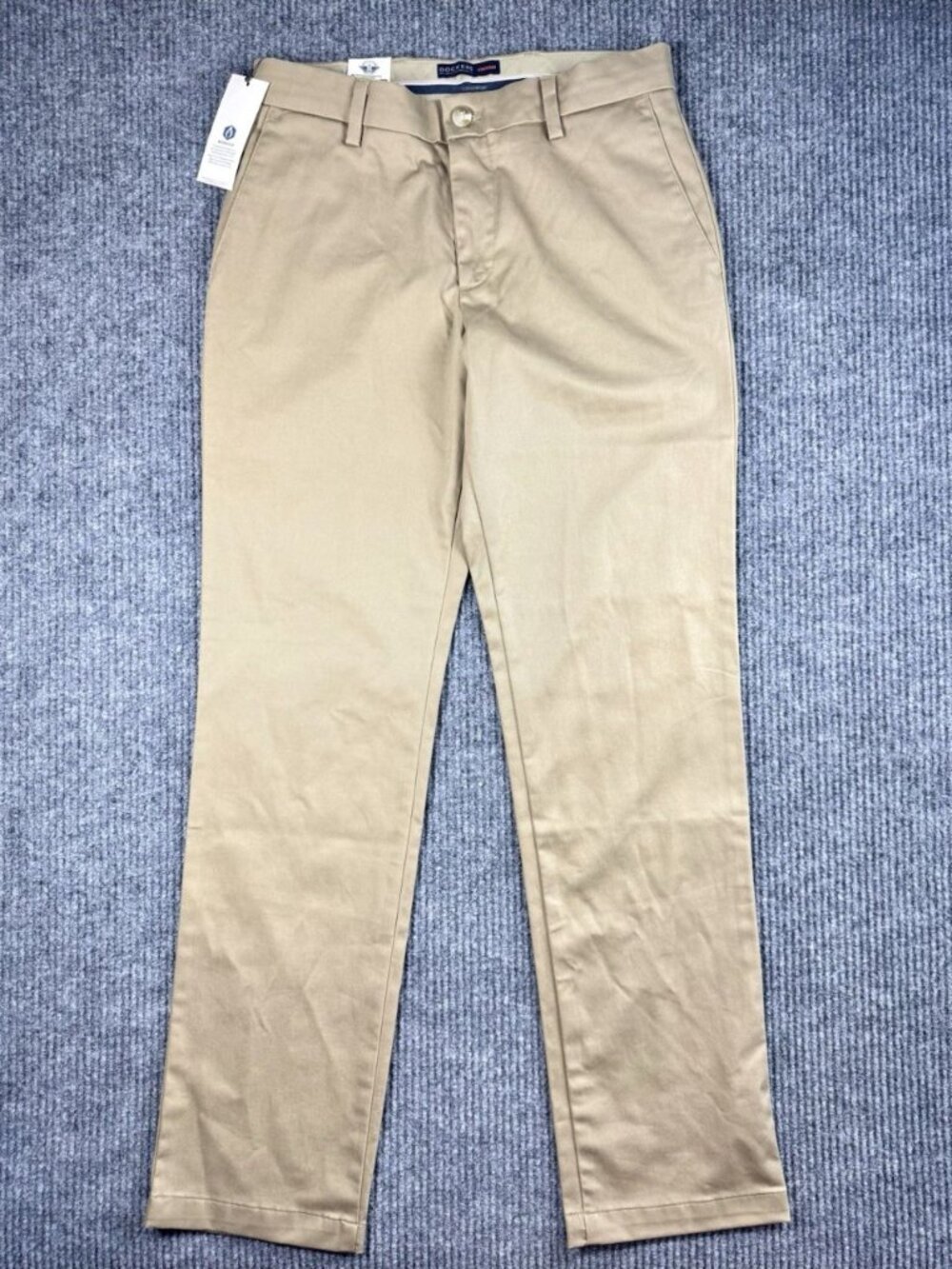 Dockers Signature Khaki Pants Men’s 30x32 Tan Straight Fit Lux Stretch Flex NEW